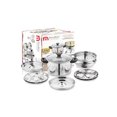 thumbnail image 3 of Premium Stainless Steel Idli Cooker & Steamer With Glass Lid & Handles - Silver, 4 Liters | Multi Cooker - 4 Idli Plates+ 2 Dhokla Plates+ 2 Steamer Plates | Dhokla Maker, Momo Steamer, 3 of 5