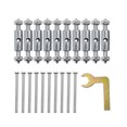 thumbnail image 2 of Xuanheng 21 Pcs High-Quality Iron Cassette Screws Support Rod , Adjustable for Wall Mount Switch Box Junction Box Socket 118 Metal Type, 2 of 8