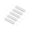 thumbnail image 1 of Unique Bargains 5 Pcs Résistances 2,2 Ohms, Résistance Ciment Céramique 10W Kit de Résistance Ciment de Puissance Tolérance 5 % pour Adaptateurs d'Alimentation Audio, 1 of 4