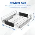 thumbnail image 2 of Expandable Pull Out Cabinet Organizer, Slide Out Drawers for Kitchen Cabinets, Heavy Duty Storage Drawers, Chrome Plated Cabinet Wire Shelf , Adjustable Width 12.5~20.2" W x 17.3" D, 2 of 9