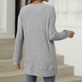 thumbnail image 4 of yoeyez Tunique en Tricot pour Femmes, Chandails à Manches Torsadées Patchwork, Col Ras du Cou Raglan, Chemises à Manches Longues, Hauts Mode d'Automne 2024, Gris, TTG, 4 of 6