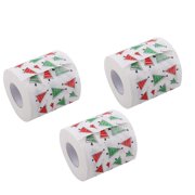 Christmas pattern color toilet paper Santa Christmas tree printed tissue