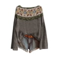 thumbnail image 1 of WTXUE Chandail Rétro Fair Isle Vintage à Imprimé Artistique pour Femmes, Chemisiers Légers, Hauts Boho, Chandails Décontractés à Imprimé Léopard en Tricot, Chandail à Manches Longues à Col Rond, Hauts Bohémiens, Café m, 1 of 3