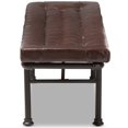 thumbnail image 4 of Baxton Studio Banquette en Faux Cuir Brun Foncé et Bronze Foncé, 4 of 8