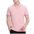thumbnail image 2 of asjyhkr Mens Button Golf Shirts Short Sleeve Classic Stretch Pullover Moisture-Wicking Fashion Collared T-Shirts, 2 of 5