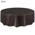thumbnail image 1 of Agiferg Large Plastic Circular Table Cover Cloth Wipe Clean Party Tablecloth Covers BK, 1 of 1