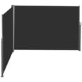 thumbnail image 1 of Outsunny Double Retractable Side Awning 236" x 63" Patio Screen Black, 1 of 10