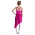 thumbnail image 2 of Jhaoyu Robe de Danse Lyrique Moderne Jazz pour Filles Enfants Justaucorps Irrégulier Performance Danse Rose Vif 10, 2 of 7