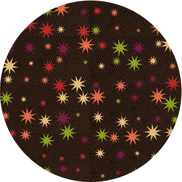 Ahgly Company Tapis d'Intérieur Ronds Transitionnels Noirs et Bruns Lavables à la Machine, 8 Pieds Rond