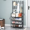 thumbnail image 2 of HSH001 - Coat Rack Flooring Standing-4Tiers 80 x 28 x 158cm, 2 of 2
