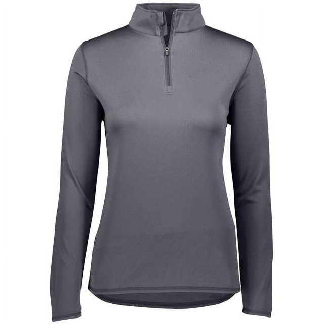 ASI 2787.059.3XL Ladies Attain Wicking 1 by 4 Zip Pullover, Graphite - 3XL
