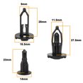 thumbnail image 3 of Unique Bargains 9mm Hole Dia Car Black Plastic Bumper Fasteners Carpet  Flaps Clips Fender Retainer Push Panel Trim Rivet 20PCS, 3 of 4