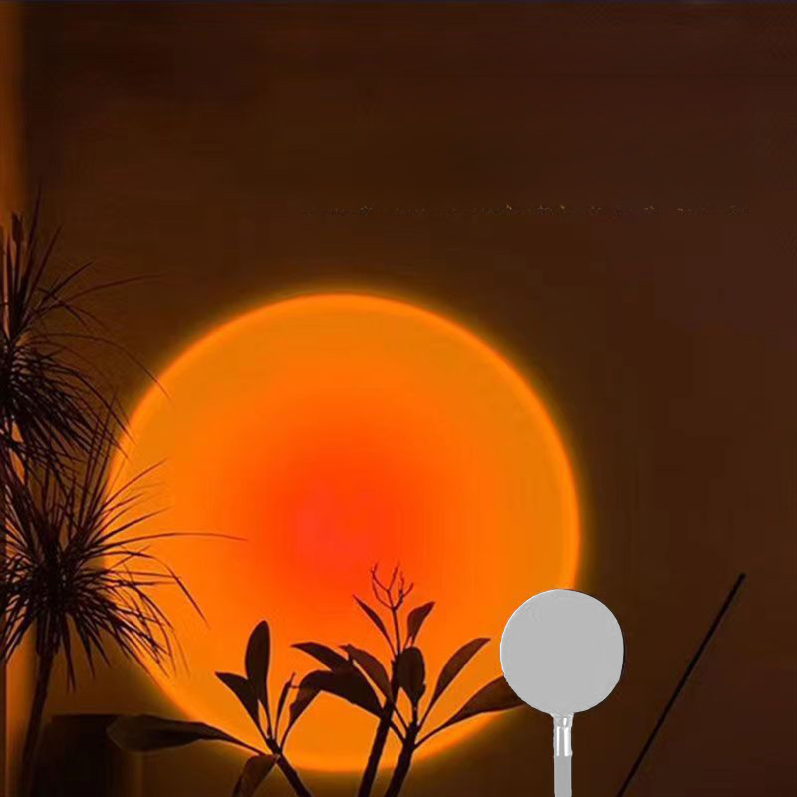PRETXORVE Hanging Rechargeable Sunset Lamp Movable Photo Background Atmospheres Light Small Hill Wall Lamp