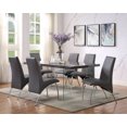 thumbnail image 1 of ACME Noland Dining Table in Gray High Gloss & Clear Glass, 1 of 3