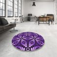 thumbnail image 4 of Ahgly Company Machine Washable Indoor Rectangle Transitional Purple Area Rugs, 5' x 7', 4 of 7