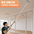 thumbnail image 3 of Wall Cleaner Triangle Mop with 82'' Long Handle - Wall Scrubber, Cleaning Washer Tool with 4 Microfiber Chenille Duster Pads for Clean Walls, Ceiling, Windows, Baseboards, Floors (Gray), 3 of 7