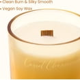 thumbnail image 4 of M&SENSE 16.6oz Natural Soy Large Jar Candle with Wooden Wick | Carrot Cheesecake Scent | 95-Hour Burn & Long-Lasting Burn | Housewarming Gift for Men and Women, 4 of 6