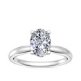 thumbnail image 1 of 1.00 Carat Excellent Oval Shape Genuine Diamond Latest Design Solitaire Engagement Ring for Ladies Solid 18K White Gold Size 7.5, 1 of 8