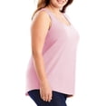 thumbnail image 3 of JGGSPWM Camisole Débardeur pour Femme à Col Rond Grande Taille Coupe Ample Décontracté Uni Rose G, 3 of 6