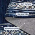 thumbnail image 4 of Large Area Rug 9x12ft – Washable Soft Non-Slip Low Pile Carpet with Distressed Geometric Border Design, Blue Tones – Stain-Resistant Rug for Living Room, Bedroom and Dining Room, 4 of 7