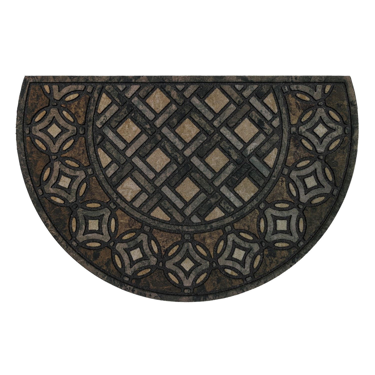 Mohawk Home - Tapis d’entrée brun de 58,4 cm × 88,9 cm (1 pi 11 po × 2 pi 11 po) Deco Tile Slice