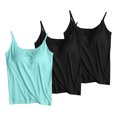 thumbnail image 1 of Timegard Womens Tank Tops with Built in Bras Scoop Neck Adjustable Spaghetti Strap Comfy Bottom Camis, 1 of 6