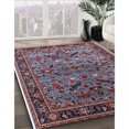 thumbnail image 3 of Ahgly Company Machine Washable Indoor Round Industrial Modern Dark Goldray Area Rugs, 3' Round, 3 of 7