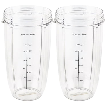 Lot de 2 Pcs de Rechange pour Gobelet Colossal de 32 oz de Hauteur Compatibles avec NutriBullet Mélangeurs 600W 900W NB-101B NB-101S NB-201
