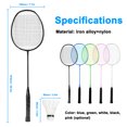 thumbnail image 3 of TFixol Lightweight Iron Alloy Badminton Racket Set with 3 Shuttlecocks - Blue, Green, White, Black, or Pink Options for Enhanced Court Performance, 3 of 7
