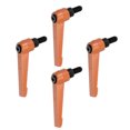 thumbnail image 1 of Unique Bargains 4 Pack M8 x 16mm Male Threaded Stud Adjustable Clamping Lever Handle Bolt Knob Orange, 1 of 6
