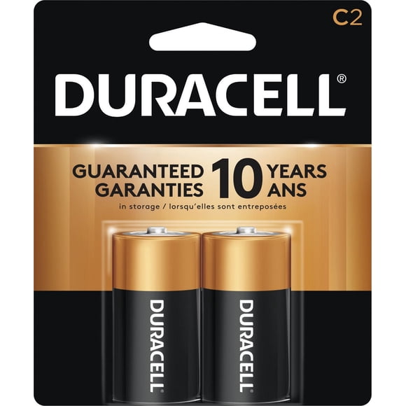 Pile 1,5V Coppertop Alcalines C de Duracell, Paquet de 2