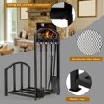 thumbnail image 4 of Costway Firewood Log Rack with 4 Tools Set Firewood Holders for Fireplace Indoor Outdoor, 4 of 10