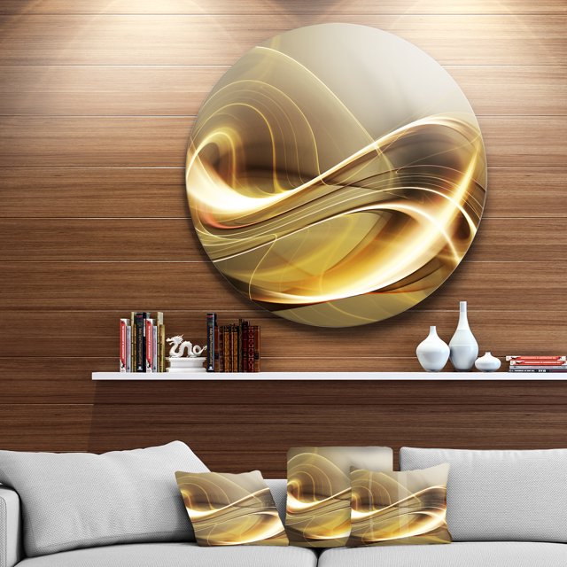 Designart - Élégant Divan' Disque Grand Cercle Abstrait Art Mural en Métal