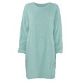 thumbnail image 2 of Robe Chandail pour Femmes à Manches Longues Femmes Chandail d'Hiver Tricot Col Roulé Chaud à Manches Longues avec Poche Mini Robe Chandail, 2 of 7