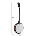 thumbnail image 2 of Costway 5 String Geared Tunable Banjo 24 Brackets Closed Back Remo Head w/ Case, 2 of 10
