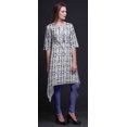 thumbnail image 2 of Bimba Hauts Imprimés Teinture sur Nœuds Shibori Violets pour Femmes Kurti Asymétrique Robe d'Été pour Filles XSmall, 2 of 6