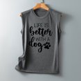 thumbnail image 4 of Hauts Sans Manches pour Femmes Mode Décontractée Femmes Sans Manches Imprimé Dames Col Rond Hauts Gilet T-Shirt, 4 of 9