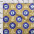 thumbnail image 3 of oneOone Rayon Olive Green Fabric Asian Block Floral Craft Projects Decor Fabric Printed By The Yard 56 Inch Wide, 3 of 4