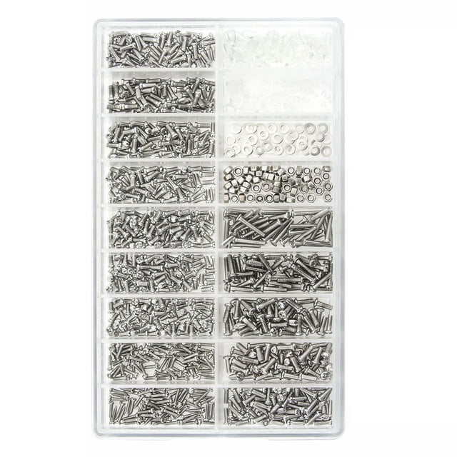 Vis de Réparation pour Lunettes Lunettes de Soleil Kit de Réparation Petites Vis Ensemble d'Outils en Acier Inoxydable Environ 1000 Pcs