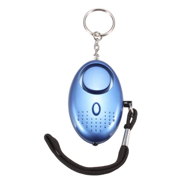 Unique Bargains Personal Alarm 130db Personal Safesound Security Alarm Keychain with LED Light Blue 2Pcs