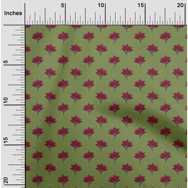 oneOone Polyester Lycra Fabric Floral Block Decor Fabric Printed BTY 56 Inch Wide