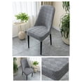 thumbnail image 4 of EGNMCR Home Decor, Room Decor, Wall Decor Large Arcs Half Pack Elastic Dining Table Chair Cover Half Round Household Chair Cover Cushion Backrest One Universals Chair Flock Stools Cover Cover, 4 of 6