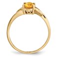 thumbnail image 2 of 10K Yellow Gold Polished Geniune Citrine Birthstone Ring, 2 of 2