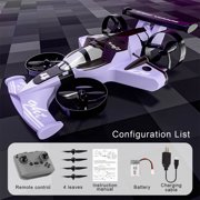 RC Car Flying Car, Remote Control Stunt Car, Dual Mode RC Car, Air Flying Car Toy, Foam Crash Resistant RC Toy, LED Light RC Vehicle, Rechargeable RC Toy For Kids Adults
