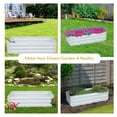 thumbnail image 4 of Sunnydaze Galvanized Rectangle Raised Garden Bed - 4' x 2' x 1' - Ivory White, 4 of 8
