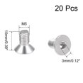 thumbnail image 2 of Unique Bargains Vis de Machine à Tête Plate M5x10mm Vis Hexagonale Intérieure Boulons de Fixation en Acier Inoxydable 304 20 Pcs, 2 of 3