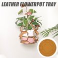 thumbnail image 1 of Agiferg Leather Flowerpot Tray Multi-level Hollow Out Succulent Plant Hanging Basket, 1 of 2