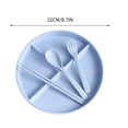 thumbnail image 3 of Dividing Tableware Set, Partitioned Plates with Spoon, Fork & Chopsticks, Kitchen Utensils Set for Family Meals, Space-Saving, Microwave Safe, Home & Kitchen Organization, 3 of 5