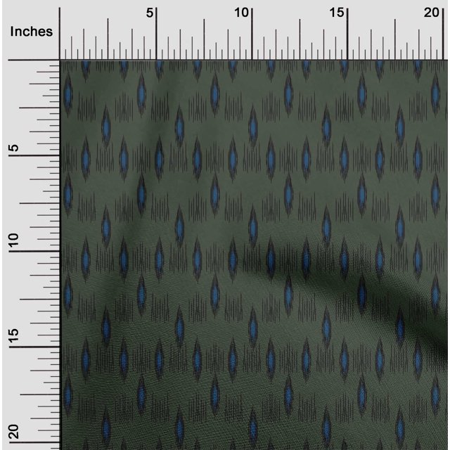 oneOone Organic Cotton Voile Fabric Abstract Ikat Decor Fabric Printed BTY 42 Inch Wide