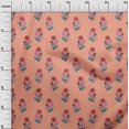 thumbnail image 2 of oneOone Polyester Lycra Fabric Leaves & Floral Block Print Fabric By Yard 56 Inch Wide, 2 of 4
